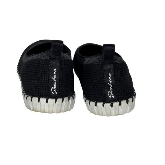 Skechers Stretch Crochet Slip-Ons Sepulveda Black Sz 7 Air Cooled Memory Foam - Picture 4 of 11